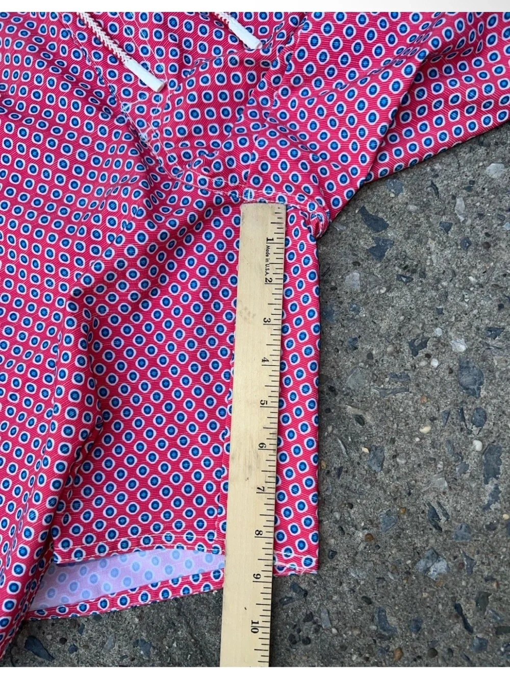 Johnnie O Karratha Swim Trunks Mens M Red Blue Circular Geometric Board Shorts